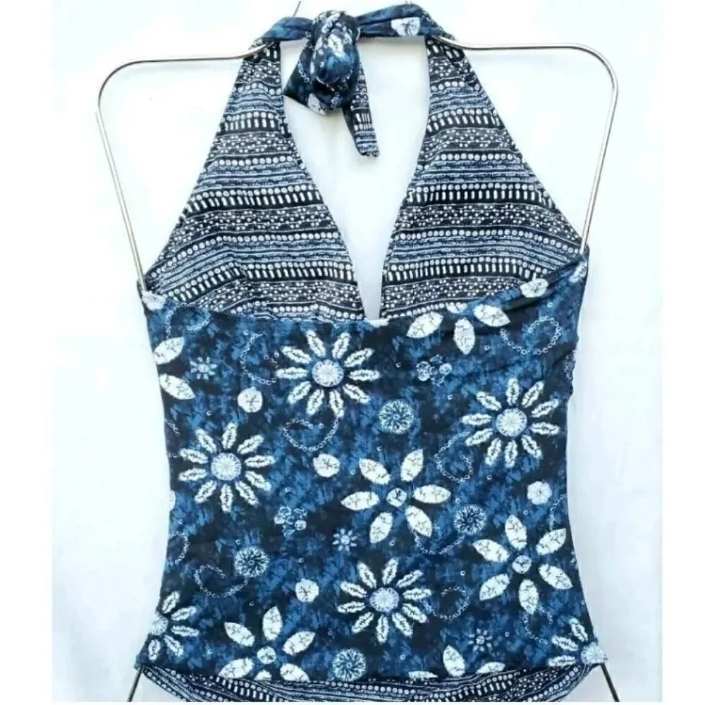 Bleu Rod Beattie Reversible Tankini Halter Sz 6